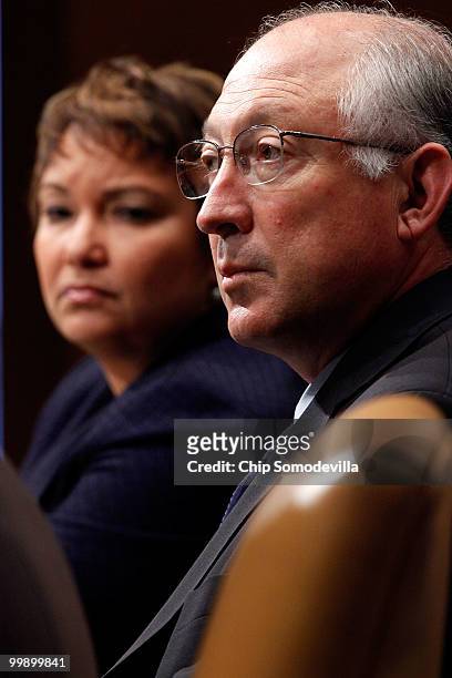 Secretary of the Interior Ken Salazar and Enviornmental Protection Agency Administrator Lisa Jackson testify about the government response to the oil...