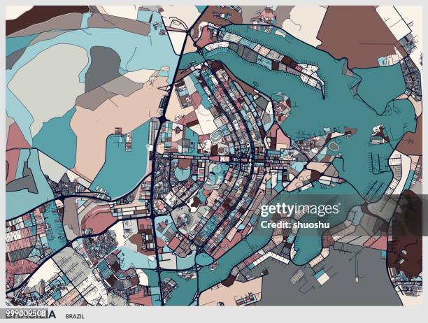 巴西利亞藝術地圖 - distrito federal brasilia 幅插畫檔、美工圖案、卡通及圖標