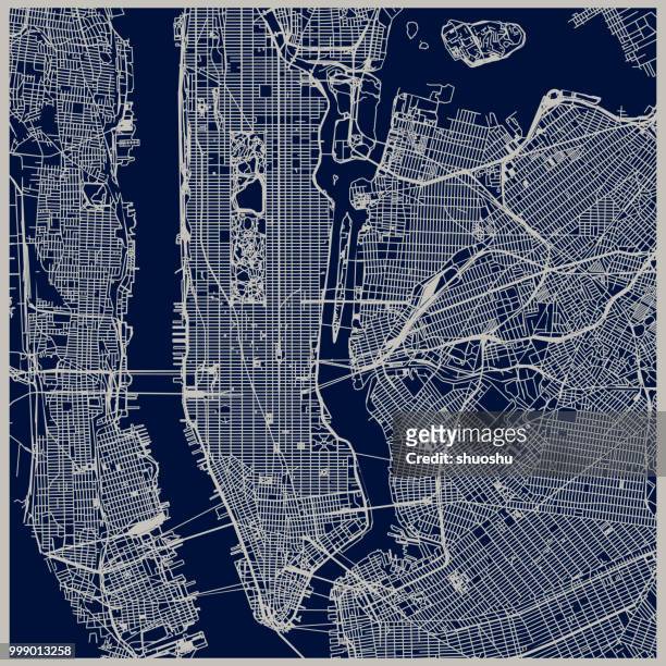 new york city structure - new york city map stock illustrations