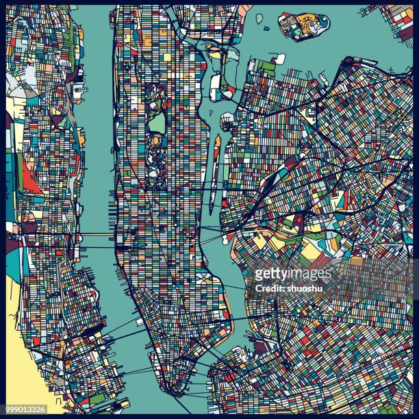 マンハッタン アート エリアマップ - new york city map点のイラスト素材／クリップアート素材／マンガ素材／アイコン素材