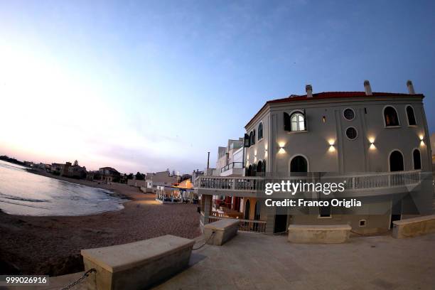View of Montalbano's house, in the fictional 'Marinella', on June 04, 2018 in Punta Secca, Ragusa, Italy. Inspector Salvo Montalbano is a fictional...