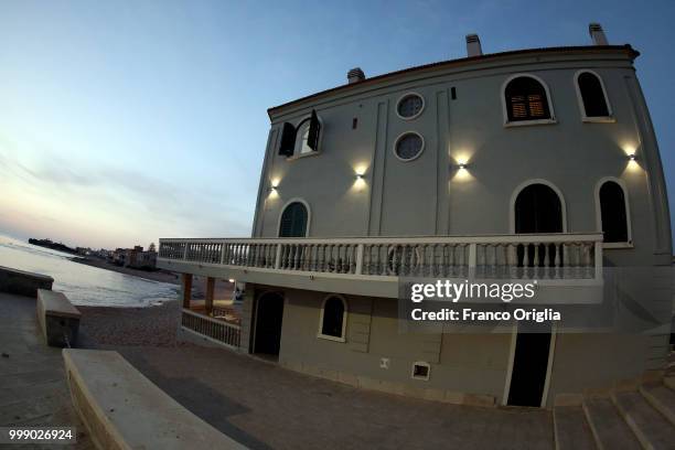 View of Montalbano's house, in the fictional 'Marinella', on June 04, 2018 in Punta Secca, Ragusa, Italy. Inspector Salvo Montalbano is a fictional...