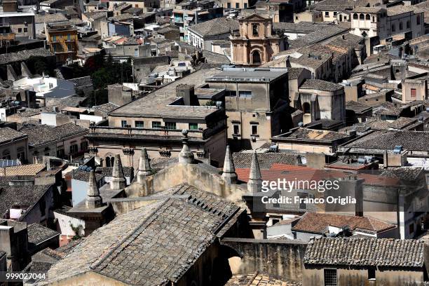 View of Scicli, a place where the Tv series based on Inspector Montalbano was filmed on June 05, 2018 in Scicli, Ragusa, Italy. Inspector Salvo...
