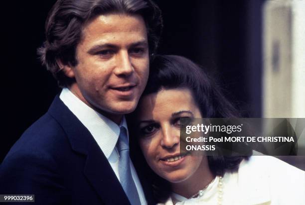 Christina Onassis et son mari Thierry Roussel.