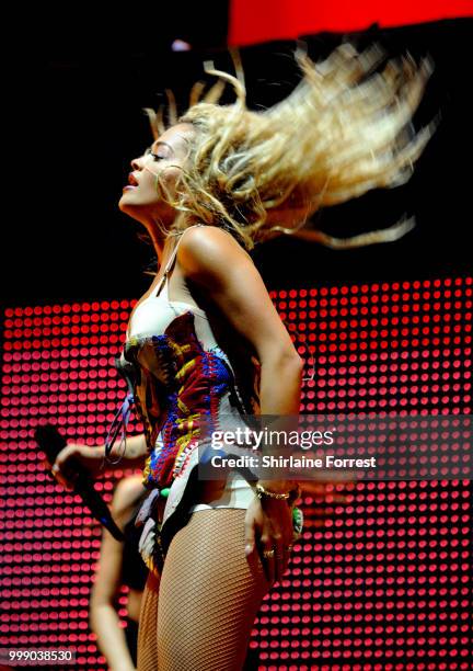 Rita Ora performs during Hits Radio Live at Manchester Arena on July 14, 2018 in Manchester, England.