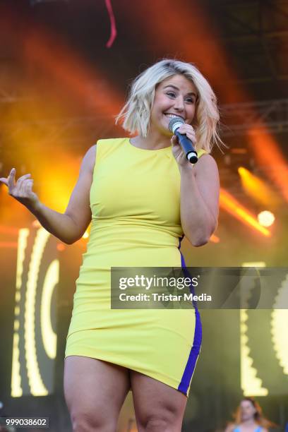 Beatrice Egli performs at the Radio B2 SchlagerHammer Open-Air-Festival at Hoppegarten on July 14, 2018 in Berlin, Germany.