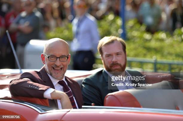 Director Peyton Reed and producer Stephen Broussard arrive at the European Premiere of Marvel Studios "Ant-Man And The Wasp" at Disneyland Paris on...