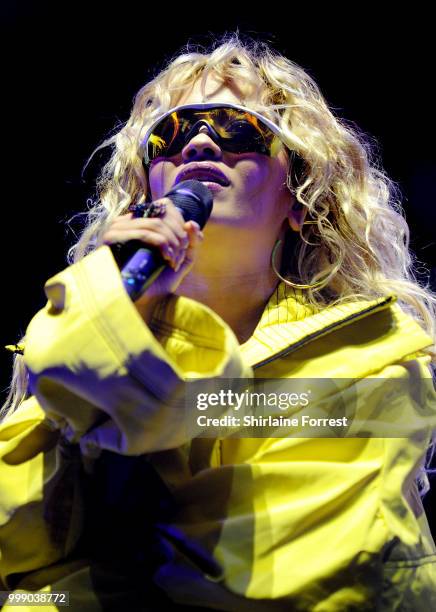 Rita Ora performs during Hits Radio Live at Manchester Arena on July 14, 2018 in Manchester, England.