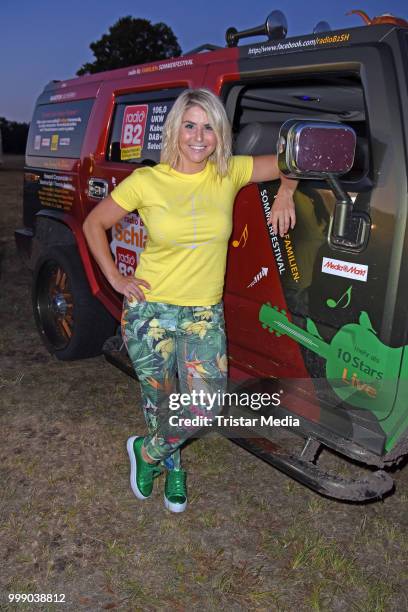 Beatrice Egli during the Radio B2 SchlagerHammer Open-Air-Festival at Hoppegarten on July 14, 2018 in Berlin, Germany.