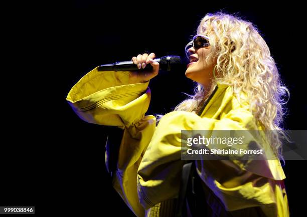 Rita Ora performs during Hits Radio Live at Manchester Arena on July 14, 2018 in Manchester, England.