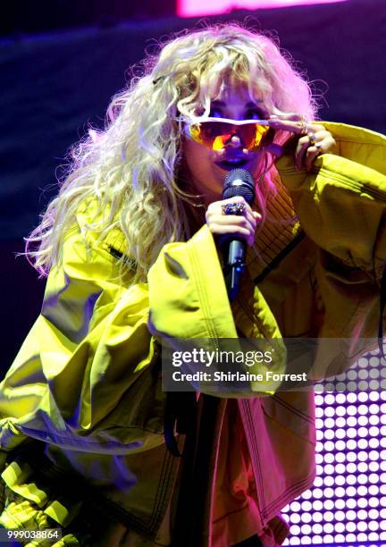 Rita Ora performs during Hits Radio Live at Manchester Arena on July 14, 2018 in Manchester, England.