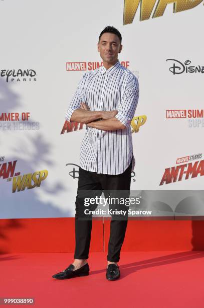 Dancer Maxime Demeyrez attends the European Premiere of Marvel Studios "Ant-Man And The Wasp" at Disneyland Paris on July 14, 2018 in Paris, France.