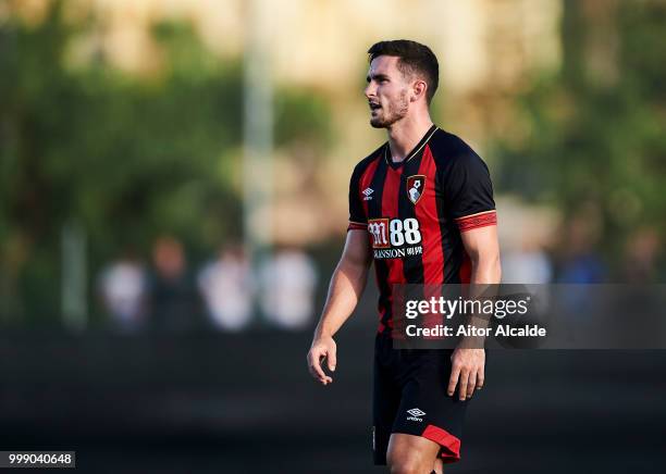 Lewis Cook of AFC Bournemouth reacts during Pre- Season friendly Match between Sevilla FC and AFC Bournemouth at La Manga Club on July 14, 2018 in...