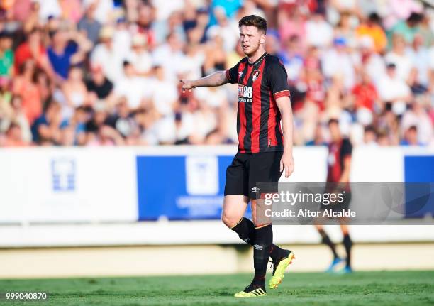 Jack Simpson of AFC Bournemouth reacts during Pre- Season friendly Match between Sevilla FC and AFC Bournemouth at La Manga Club on July 14, 2018 in...