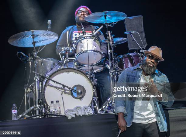Questlove and Black Thought of The Roots perform on stage at the Cruilla Festival 2018 held at the Forum on July 14, 2018 in Barcelona, Spain.