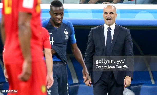 Coach of Belgium Roberto Martinez during the 2018 FIFA World Cup Russia Semi Final match between France and Belgium at Saint Petersburg Stadium on...