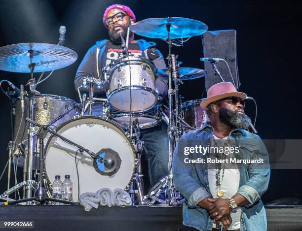 Questlove and Black Thought of The Roots perform on stage at the Cruilla Festival 2018 held at the Forum on July 14, 2018 in Barcelona, Spain.