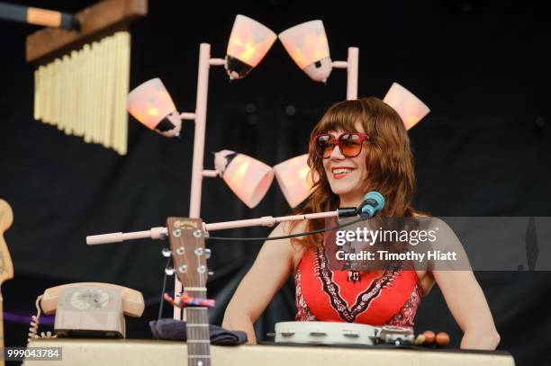 Jenny Lewis performs on Day 2 of Forecastle Music Festival on July 14, 2018 in Louisville, Kentucky.