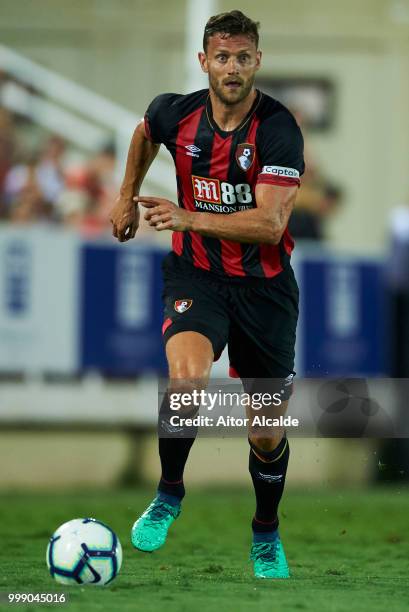 Simon Francis of AFC Bournemouth controls the ball during Pre- Season friendly Match between Sevilla FC and AFC Bournemouth at La Manga Club on July...