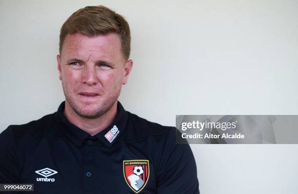 Head coach Eddie Howe of AFC Bournemouth looks on prior to the start Pre- Season friendly Match between Sevilla FC and AFC Bournemouth at La Manga...