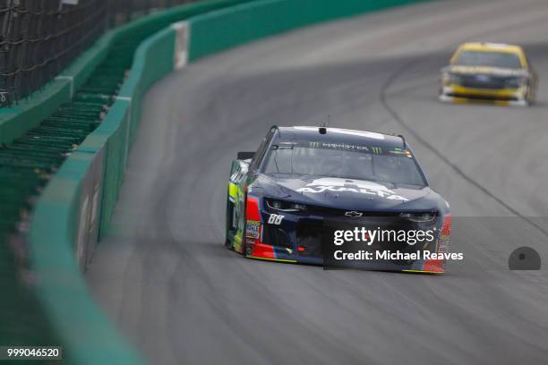 Alex Bowman, driver of the Axalta Chevrolet, races during the Monster Energy NASCAR Cup Series Quaker State 400 presented by Walmart at Kentucky...