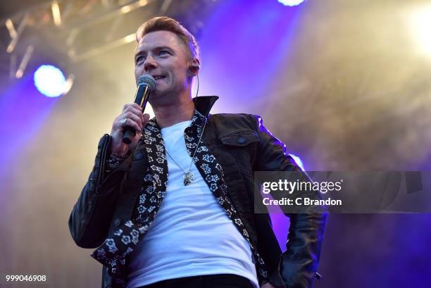 Ronan Keating of Boyzone performs on stage at Kew The Music at Kew Gardens on July 14, 2018 in London, England.