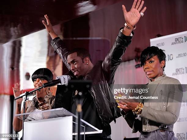 Rapper and music mogul Sean "Diddy" Combs and singers Dawn Richard and Kaleena announce the host, nominees and performers for the 10th Annual BET...