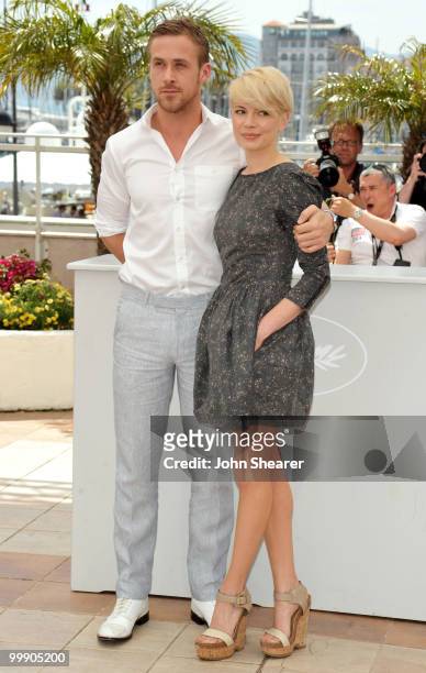 Actors Ryan Gosling and Michelle Williams attend the 'Blue Valentine' Photo Call held at the Palais des Festivals during the 63rd Annual...