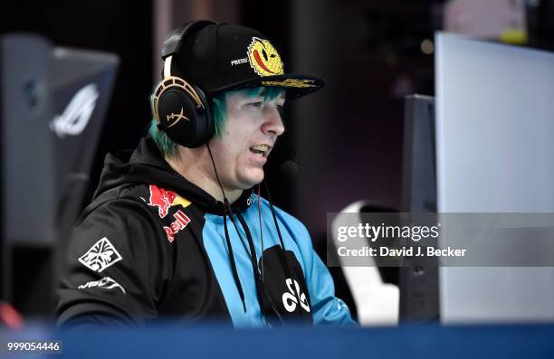 Gamer Dustin "Frolicer" Halbert of team Cloud9 plays "PlayersUnknown's Battlegrounds" as he competes in the PUBG Pan-Continental tournament during...