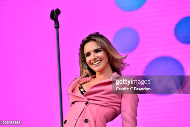 Nadine Coyle performs on stage at Kew The Music at Kew Gardens on July 14, 2018 in London, England.