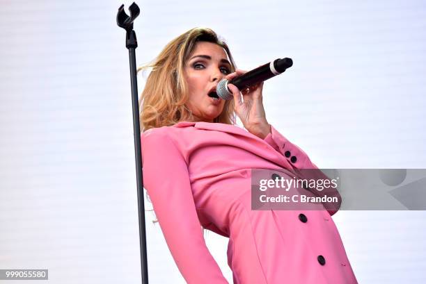 Nadine Coyle performs on stage at Kew The Music at Kew Gardens on July 14, 2018 in London, England.