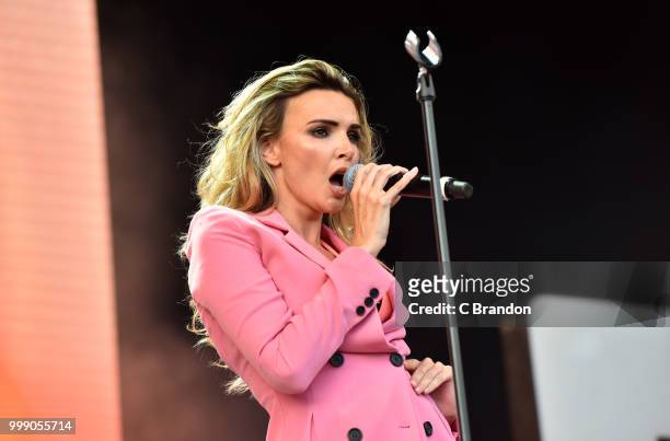 Nadine Coyle performs on stage at Kew The Music at Kew Gardens on July 14, 2018 in London, England.