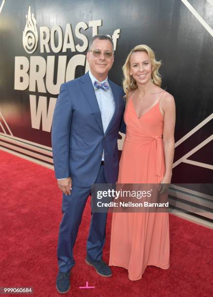 President of Comedy Central Kent Alterman and General Manager of Comedy Central Tanya Giles attend the Comedy Central Roast of Bruce Willis at...