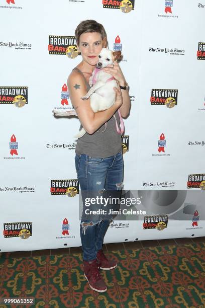 Jenn Colella attends the 20th Anniversary Of Broadway Barks at Shubert Alley on July 14, 2018 in New York City.