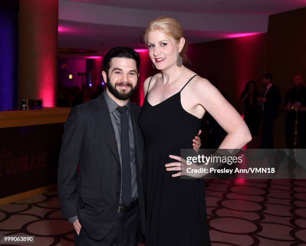 Samm Levine and Rachel Cushing attend the Comedy Central Roast of Bruce Willis at Hollywood Palladium on July 14, 2018 in Los Angeles, California.