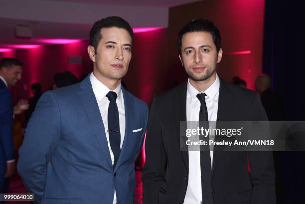Aristotle Athiras and Fahim Anwar attend the Comedy Central Roast of Bruce Willis at Hollywood Palladium on July 14, 2018 in Los Angeles, California.