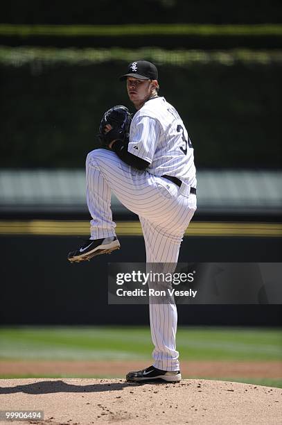 Gavin Floyd of the Chicago White Sox pitches against the Toronto Blue Jays on May 9, 2010 at U.S. Cellular Field in Chicago, Illinois. The Blue Jays...