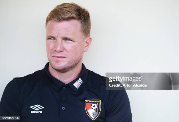 Head coach Eddie Howe of AFC Bournemouth looks on prior to the start Pre- Season friendly Match between Sevilla FC and AFC Bournemouth at La Manga...