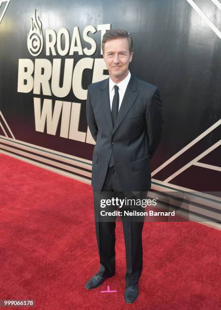 Edward Norton attends the Comedy Central Roast of Bruce Willis at Hollywood Palladium on July 14, 2018 in Los Angeles, California.