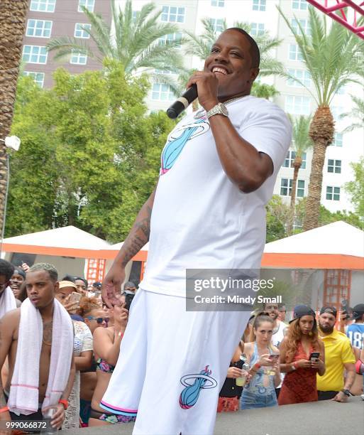 Recording artist Mase performs at the Flamingo Go Pool Dayclub at Flamingo Las Vegas on July 14, 2018 in Las Vegs, Nevada.