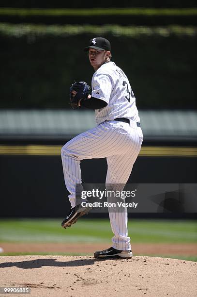 Gavin Floyd of the Chicago White Sox pitches against the Toronto Blue Jays on May 9, 2010 at U.S. Cellular Field in Chicago, Illinois. The Blue Jays...