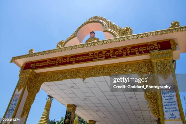 myanmar: kyaik pun pagoda in bago - bago stock pictures, royalty-free photos & images