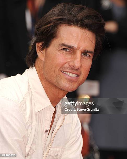 Tom Cruise attends the Jerry Bruckheimer Hand And Footprint Ceremony at Grauman's Chinese Theatre on May 17, 2010 in Hollywood, California.