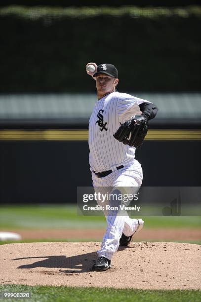 Gavin Floyd of the Chicago White Sox pitches against the Toronto Blue Jays on May 9, 2010 at U.S. Cellular Field in Chicago, Illinois. The Blue Jays...