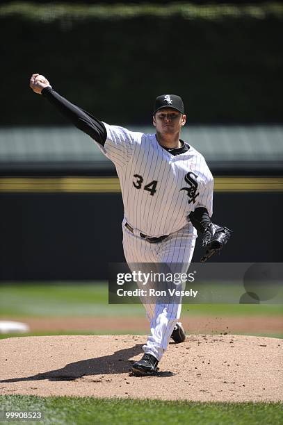 Gavin Floyd of the Chicago White Sox pitches against the Toronto Blue Jays on May 9, 2010 at U.S. Cellular Field in Chicago, Illinois. The Blue Jays...
