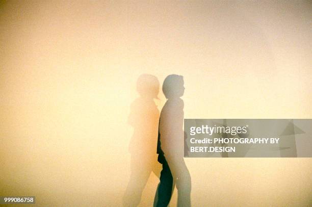 People walking silhouette