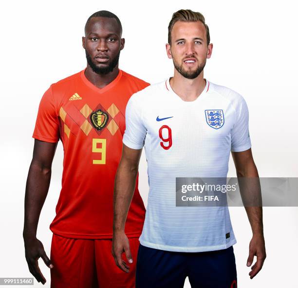 In this composite image, the leading contenders in the race for the adidas Golden Boot at the 2018 FIFA World Cup Russia pose for a picture, Romelu...