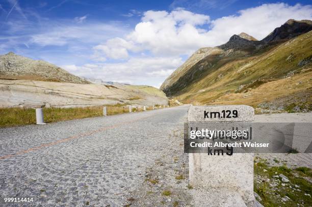 paving stones of the old gotthard road, switzerland - indication stock pictures, royalty-free photos & images