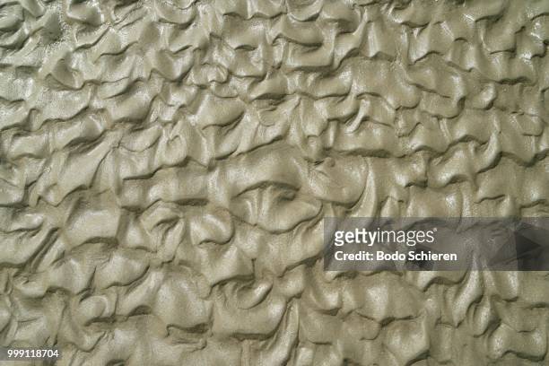 patterns in the sand at low tide, watt, north sea, lower saxony, germany - ebb tide stock pictures, royalty-free photos & images