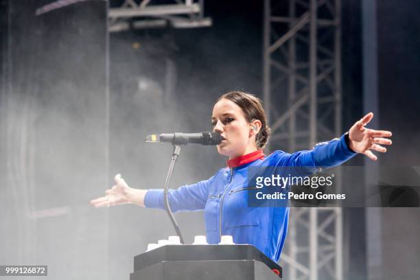 Jain performs on the Sagres Stage on day 1 of NOS Alive festival on July 12, 2018 in Lisbon, Portugal.